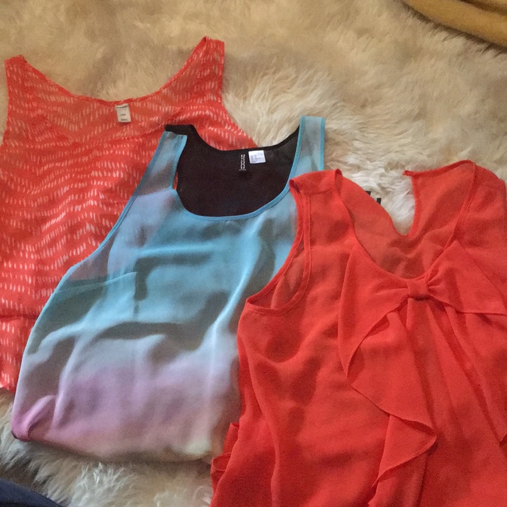 Lot of 3 sheer dress tank tops